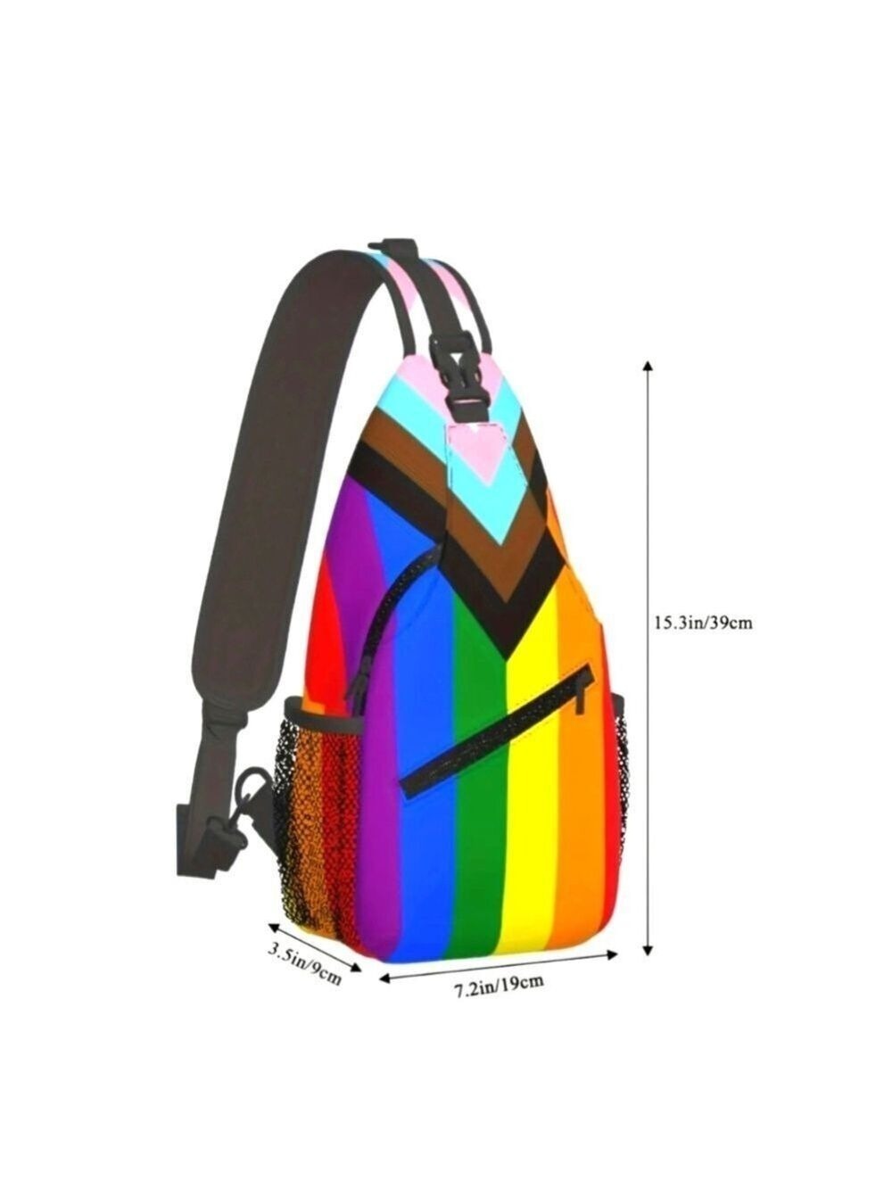 🌈 Progress Pride Pattern Chest Bag - Picture 2 of 9
